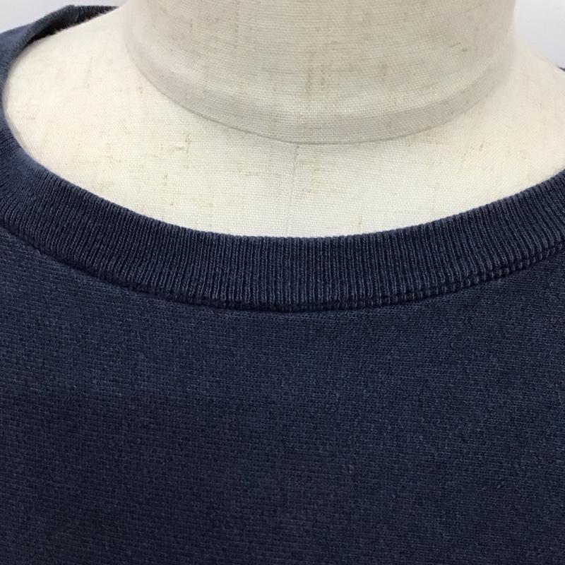 チャンピオン Champion トレーナー 長袖 長袖トレーナー スウェット クルーネック リブスウェットカットソー L 無地 紺 / ネイビー /  メンズ USED 古着 中古 10123961