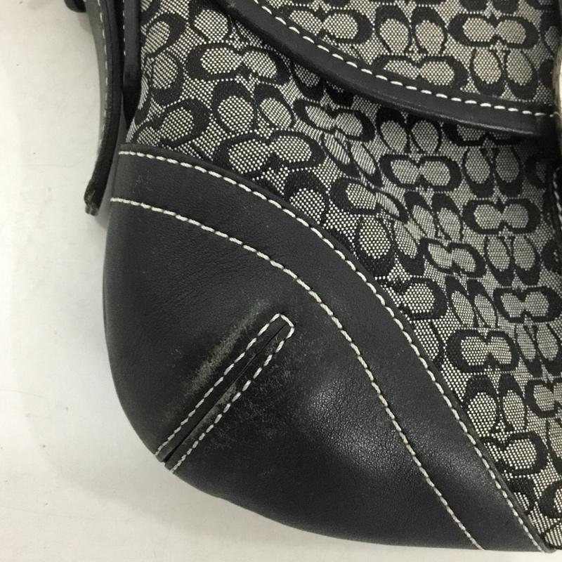 コーチ COACH ハンドバッグ ハンドバッグ G042-6818 シグネチャー 総柄 黒 / ブラック /  レディース USED 古着 中古 10136393