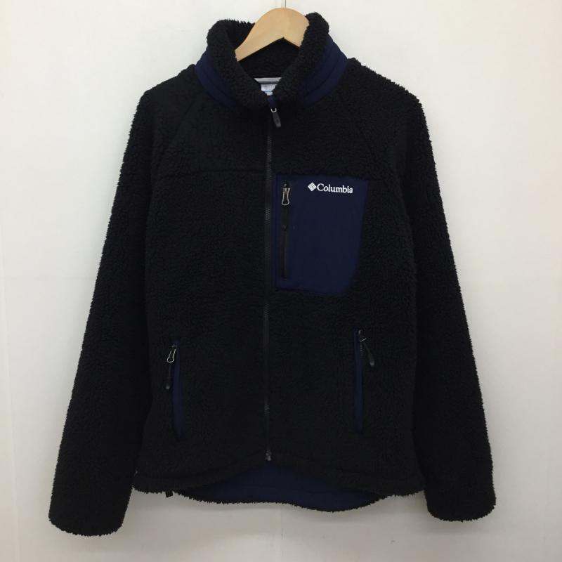 コロンビア Columbia ジャケット、上着 ジャケット、ブレザー PM3856 フリース　ボアジャケット M ロゴ、文字 黒 / ブラック /  メンズ USED 古着 中古 10138526