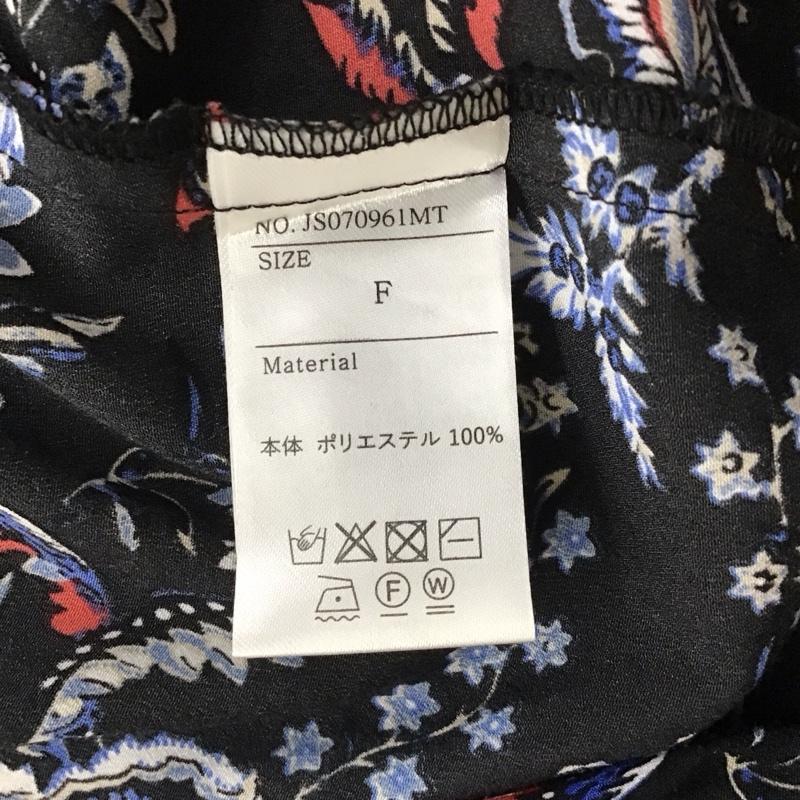 ジーナシス JEANASIS ワンピース ロングスカート JS070961MT Vネック 前開き 七分袖 FREE 総柄 マルチカラー / マルチカラー /  レディース USED 古着 中古 10116467