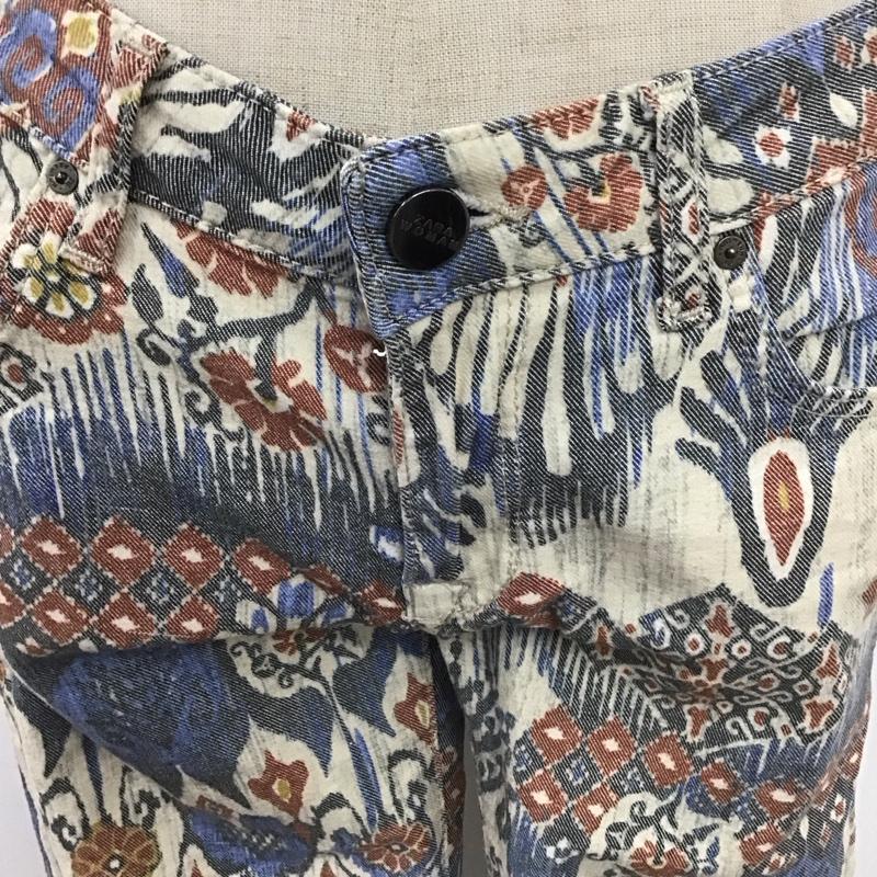 ザラ ZARA パンツ デニム、ジーンズ スリムパンツ カジュアルパンツ スリムパンツ ストレッチパンツ 36 総柄 マルチカラー / マルチカラー /  レディース USED 古着 中古 10109554