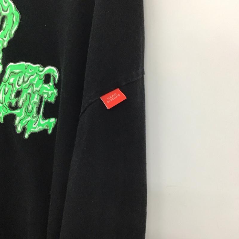 ヘッドグーニー HEADGOONIE カットソー 長袖 長袖カットソー プリントカットソー クルーネック L プリント 黒 / ブラック /  メンズ USED 古着 中古 10129287