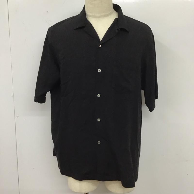 シップス SHIPS シャツ、ブラウス 半袖 711-52-0010 ウォッシャブル オープンカラー レーヨン any XL 無地 黒 / ブラック /  メンズ USED 古着 中古 10112159