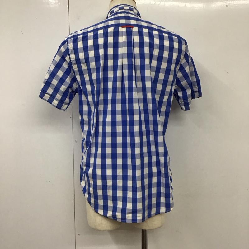カールヘルム KARLHELMUT シャツ、ブラウス 半袖 半袖シャツ カラーシャツ 半袖カットソー チェックシャツ M チェック 白 / ホワイト / X 青 / ブルー /  メンズ USED 古着 中古 10117277