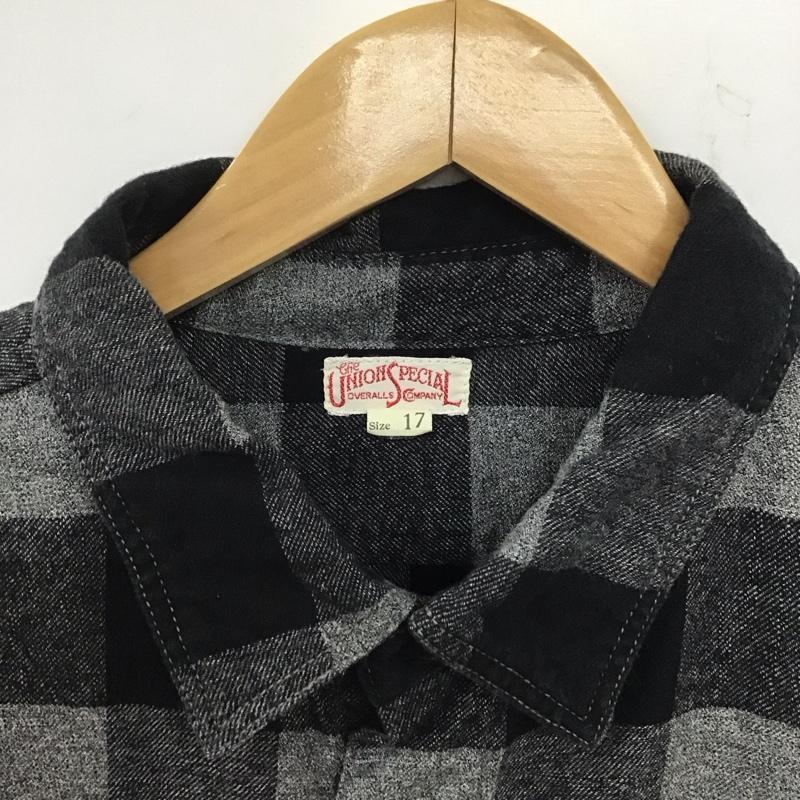 フリーホイーラーズ FREEWHEELERS シャツ、ブラウス 長袖 長袖シャツ チェックシャツ カラーシャツ チェック 黒 / ブラック / X 灰 / グレー /  メンズ USED 古着 中古 10140318