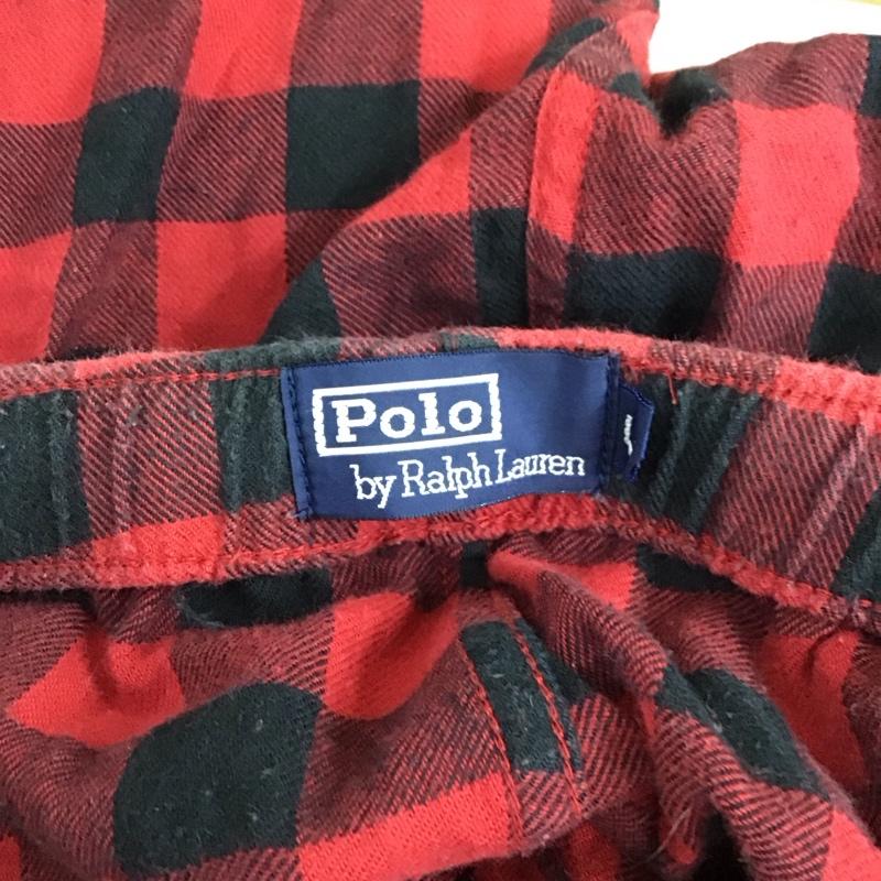 ポロバイラルフローレン Polo by RALPH LAUREN ボトムス ボトムス コットン イージーパンツ L チェック 黒 / ブラック / X 赤 / レッド /  メンズ USED 古着 中古 10114959