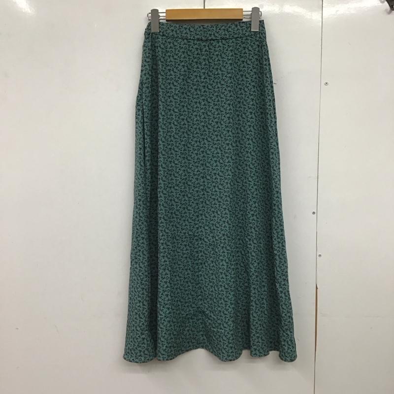 ローリーズファーム LOWRYS FARM スカート ロングスカート LFP5022TK ハナクルミボタンＡラインスカート FREE 花柄 青 / ブルー /  レディース USED 古着 中古 10146916