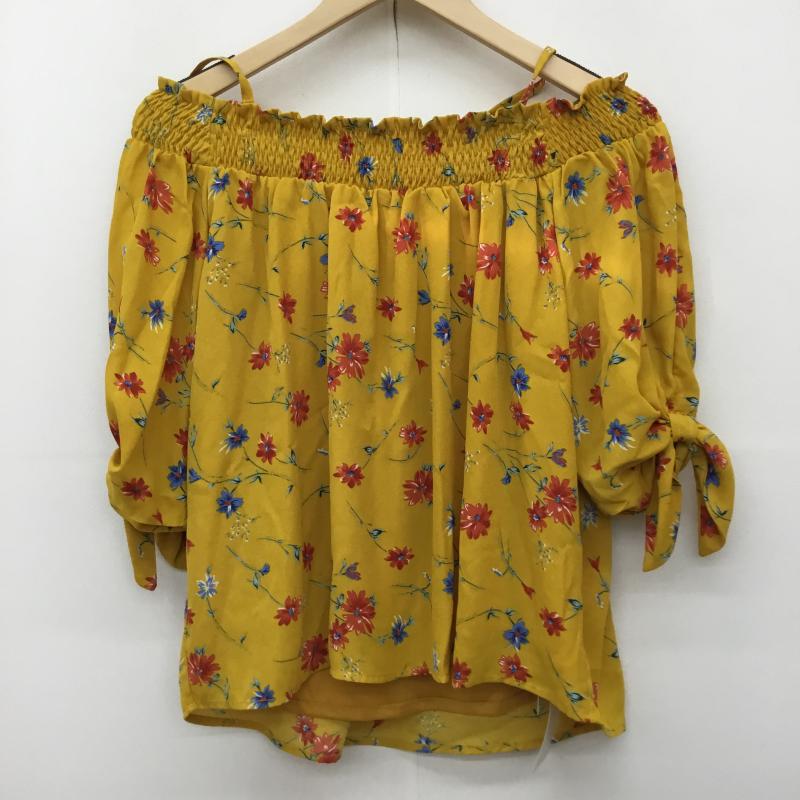 イング INGNI カットソー 半袖 M 花柄 マスタード / マスタード /  レディース USED 古着 中古 10141843