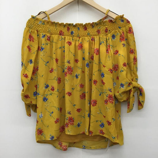 イング INGNI カットソー 半袖 M 花柄 マスタード / マスタード /  レディース USED 古着 中古 10141843