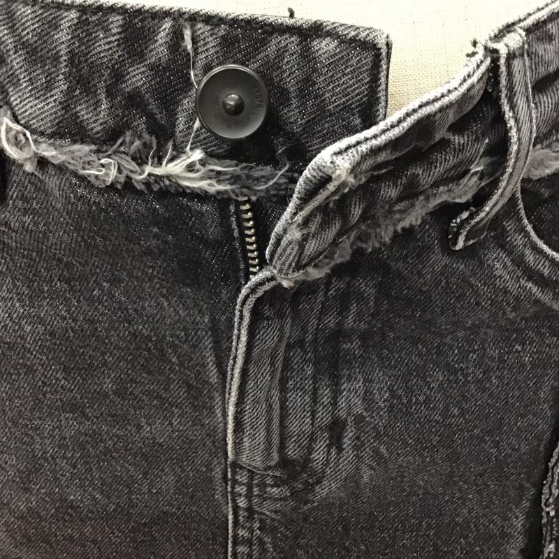 ザラベーシック ZARA BASIC スカート ひざ丈スカート デニムスカート XS 無地 黒 / ブラック /  レディース USED 古着 中古 10116769