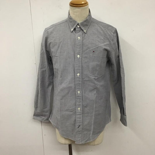 トミーヒルフィガー TOMMY HILFIGER シャツ、ブラウス 長袖 ボタンダウン スリムフィット L ワンポイント 灰 / グレー /  メンズ USED 古着 中古 10123668