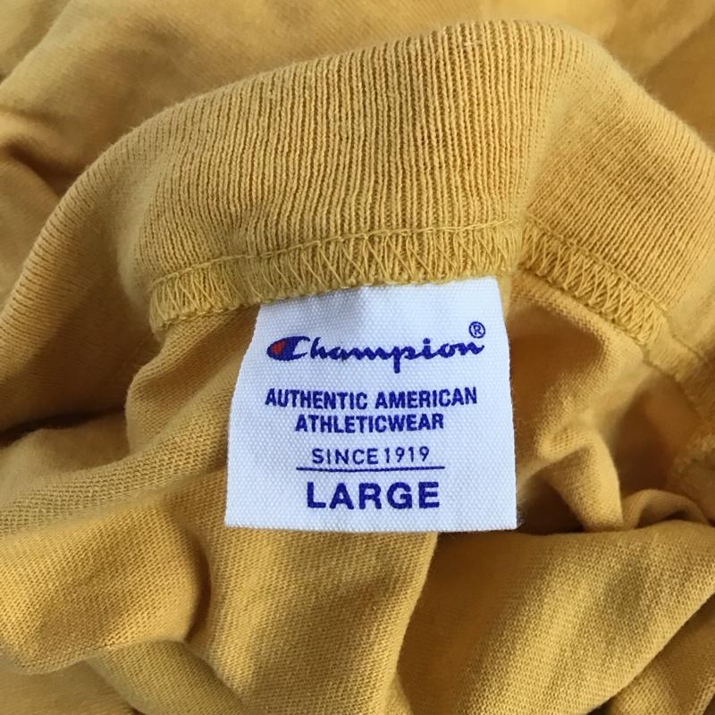 チャンピオン Campion Tシャツ 半袖 L 無地 黄 / イエロー /  メンズ USED 古着 中古 10128256