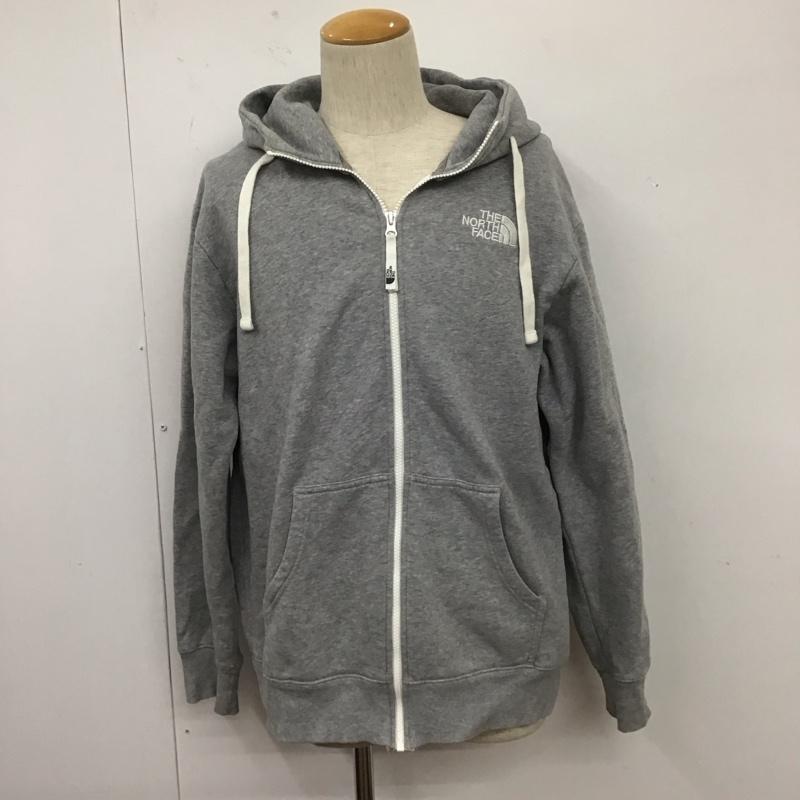 ザノースフェイス THE NORTH FACE パーカー 長袖 NT11530 REARVIEW FULLZIP HOODIE 裏起毛 L ロゴ、文字 灰 / グレー /  メンズ USED 古着 中古 10110820