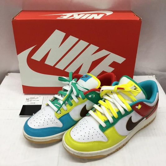 ナイキ NIKE スニーカー スニーカー DH0952-100 DUNK LOW SE 27.5cm 箱有 Free 99 27.5cm ロゴ、文字 白 / ホワイト / X 茶 / ブラウン / X 赤 / レッド / X 黄 / イエロー / X 緑 / グリーン / X 水色 / ライトブルー /  メンズ USED 古着 中古 10107569