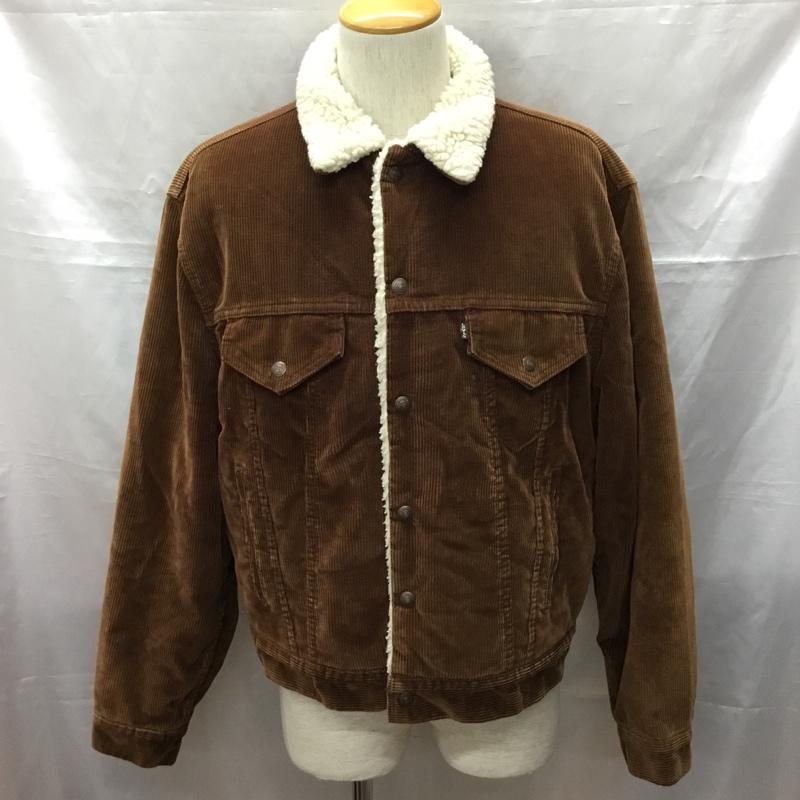 リーバイス Levi s ジャケット、上着 ジャケット、ブレザー 80s コーデュロイジャケット 太畝 ボアジャケット 茶タブ 46 ロゴ、文字 茶 / ブラウン /  メンズ USED 古着 中古 10114893