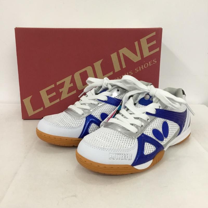 バタフライ BUTTERFLY スニーカー スニーカー NXB1301 93600 レゾライン トライネックス 卓球シューズ 22.5cm 箱有 22.5cm ロゴ、文字 白 / ホワイト / X 青 / ブルー / X 銀 / シルバー / X 黒 / ブラック /  レディース USED 古着 中古 10147924