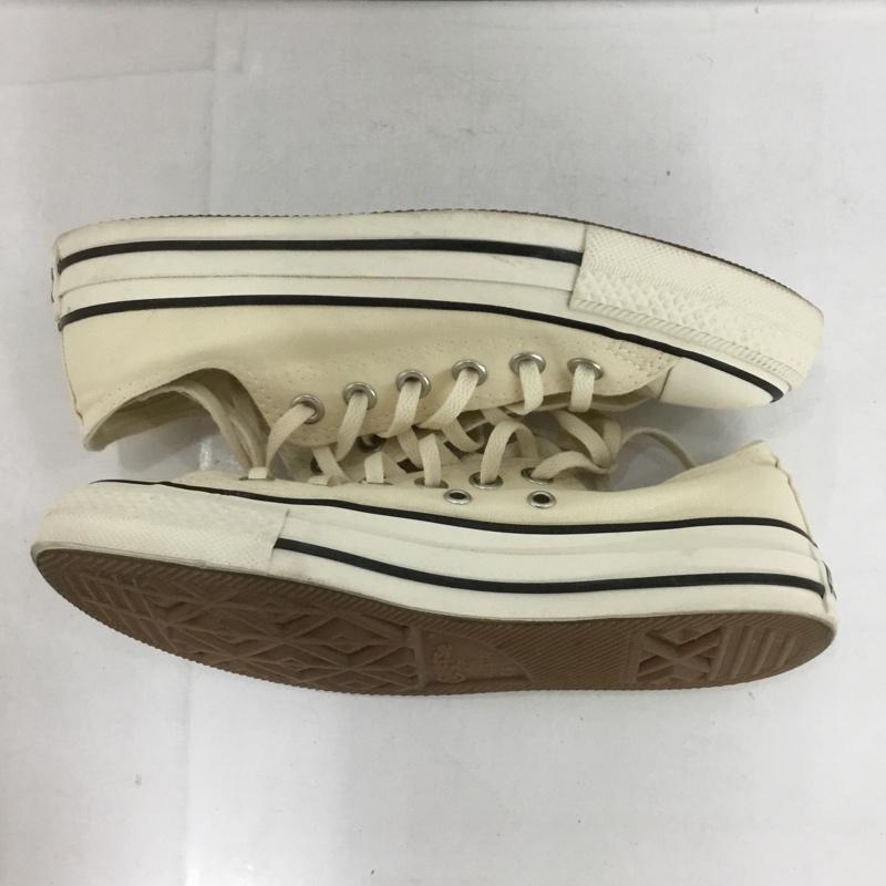 コンバース CONVERSE スニーカー スニーカー 1SC823 ALL STAR BURNT COLORS OX 23.5cm 23.5cm ロゴ、文字 アイボリー / アイボリー /  レディース USED 古着 中古 10132979
