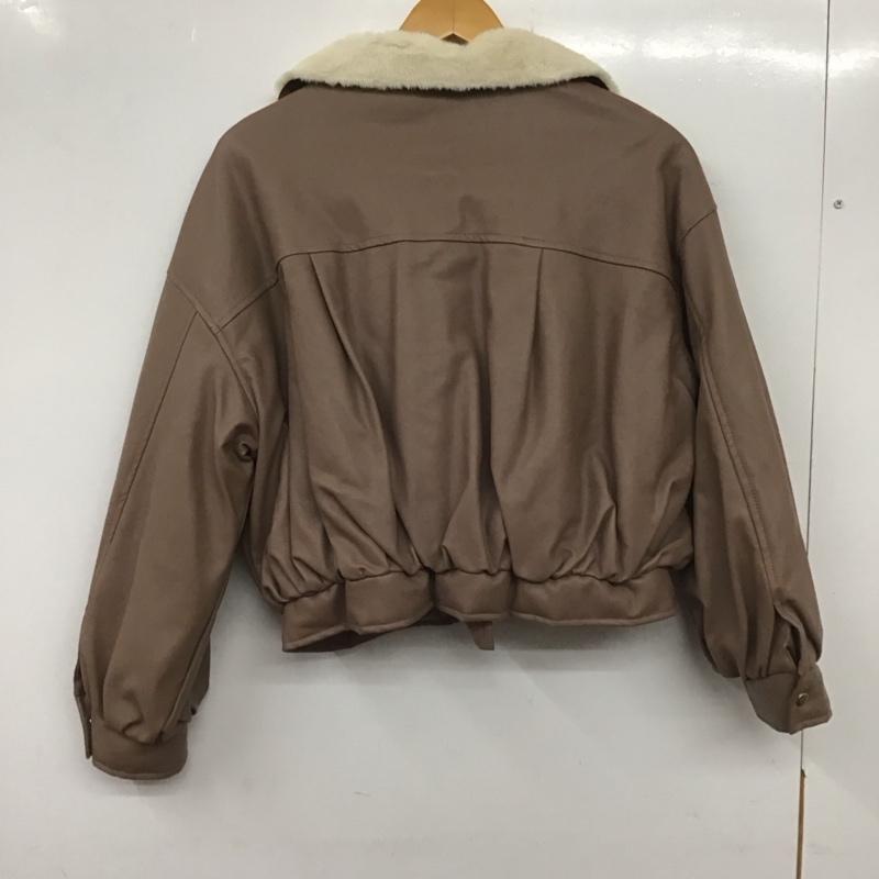マジェスティックレゴン MAJESTIC LEGON ジャケット、上着 ライダース 1018073700 ふわふわボリュームライダース M 無地 茶 / ブラウン /  レディース USED 古着 中古 10139575