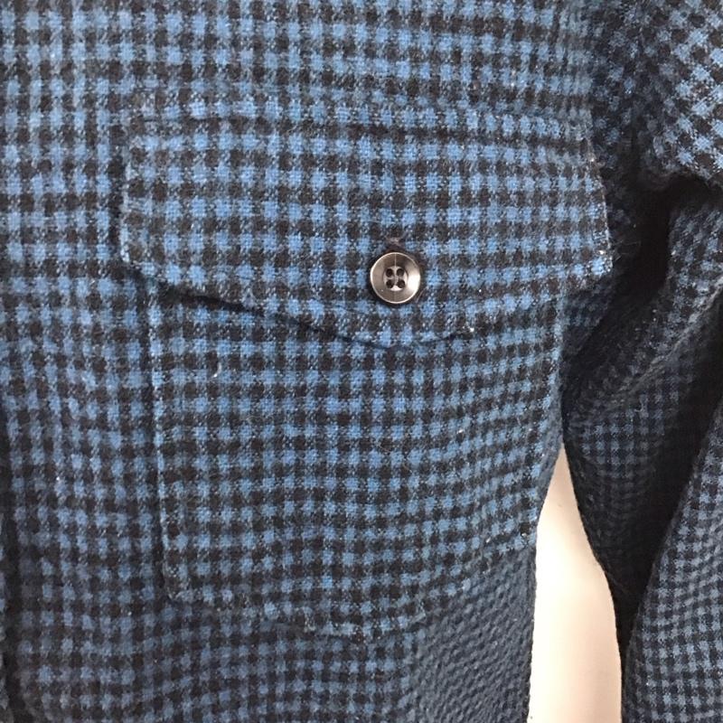 ウールリッチ WOOLRICH シャツ、ブラウス 長袖 長袖シャツ カラーシャツ ポケットシャツ 長袖カットソー チェックシャツ L チェック 黒 / ブラック / X 青 / ブルー /  メンズ USED 古着 中古 10123972