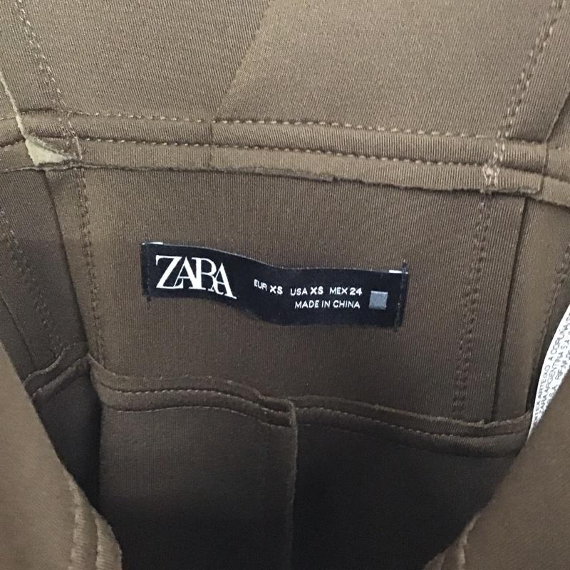 ザラ ZARA ジャンパースカート ジャンパースカート 3046/725/832 フェイクスエード ジャンパースカート XS 無地 茶 / ブラウン /  レディース USED 古着 中古 10130508