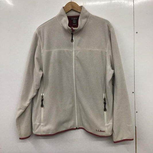 エルエルビーン L.L.Bean ジャケット、上着 ジャンパー、ブルゾン ジップアップフリースジャケット アウター 長袖ジャケット L 無地 白 / ホワイト /  レディース USED 古着 中古 10140551