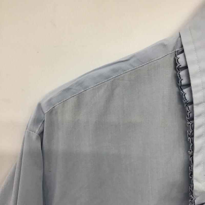 古着 USED シャツ、ブラウス 長袖 長袖シャツ 無地シャツ カラーシャツ フリルシャツ 無地 水色 / ライトブルー /  メンズ USED 古着 中古 10148368