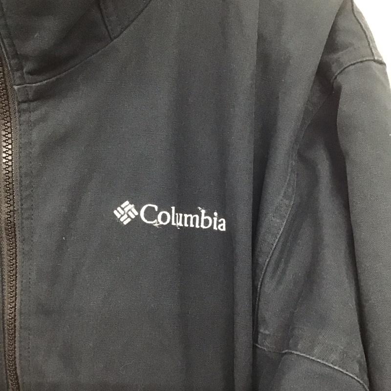 コロンビア Columbia ジャケット、上着 ジャケット、ブレザー ジップアップジャケット アウター スタンドネック S ロゴ、文字 黒 / ブラック /  メンズ USED 古着 中古 10130262