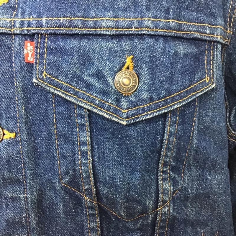 リーバイス Levi s ジャケット、上着 ジャケット、ブレザー 80S USA製 70506 Gジャン デニムジャケット アウター 42 無地 インディゴ / インディゴ /  メンズ USED 古着 中古 10110379