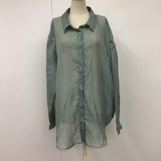 アルシーヴ archives シャツ、ブラウス 長袖 AR-0291 シアーシャツ 無地 緑 / グリーン /  レディース USED 古着 中古 10114092