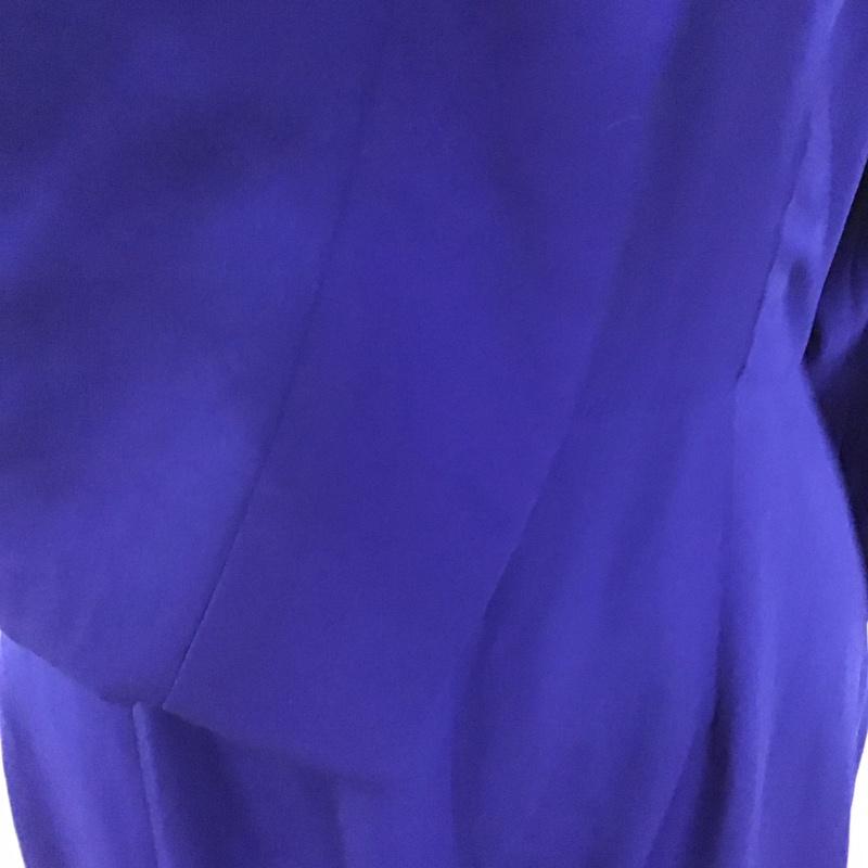 エイソス asos ワンピース ひざ丈スカート Vネック 半袖 五分袖 UK10 無地 青 / ブルー /  レディース USED 古着 中古 10122568