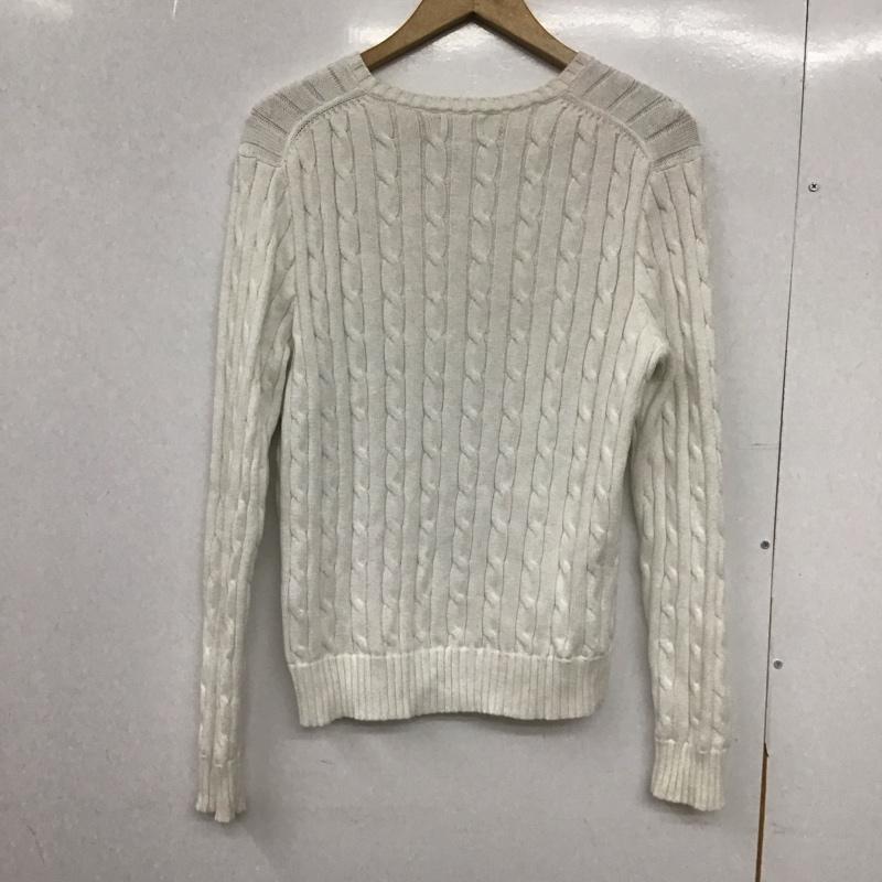 ポロラルフローレン POLO RALPH LAUREN ニット、セーター 長袖 L 無地 白 / ホワイト /  レディース USED 古着 中古 10150485