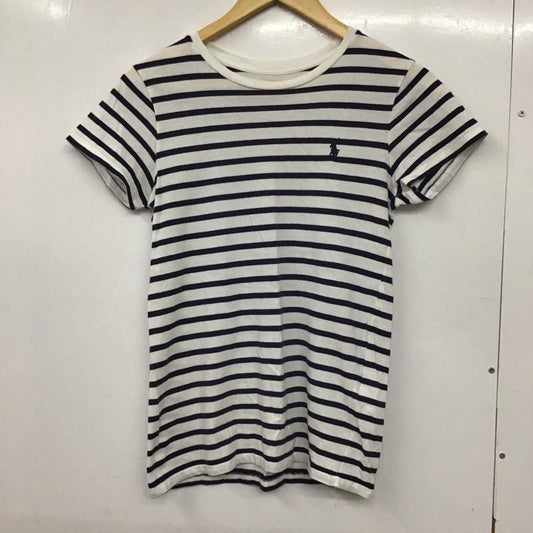 ポロラルフローレン POLO RALPH LAUREN Tシャツ 半袖 M ボーダー柄 白 / ホワイト / X 紺 / ネイビー /  レディース USED 古着 中古 10133803