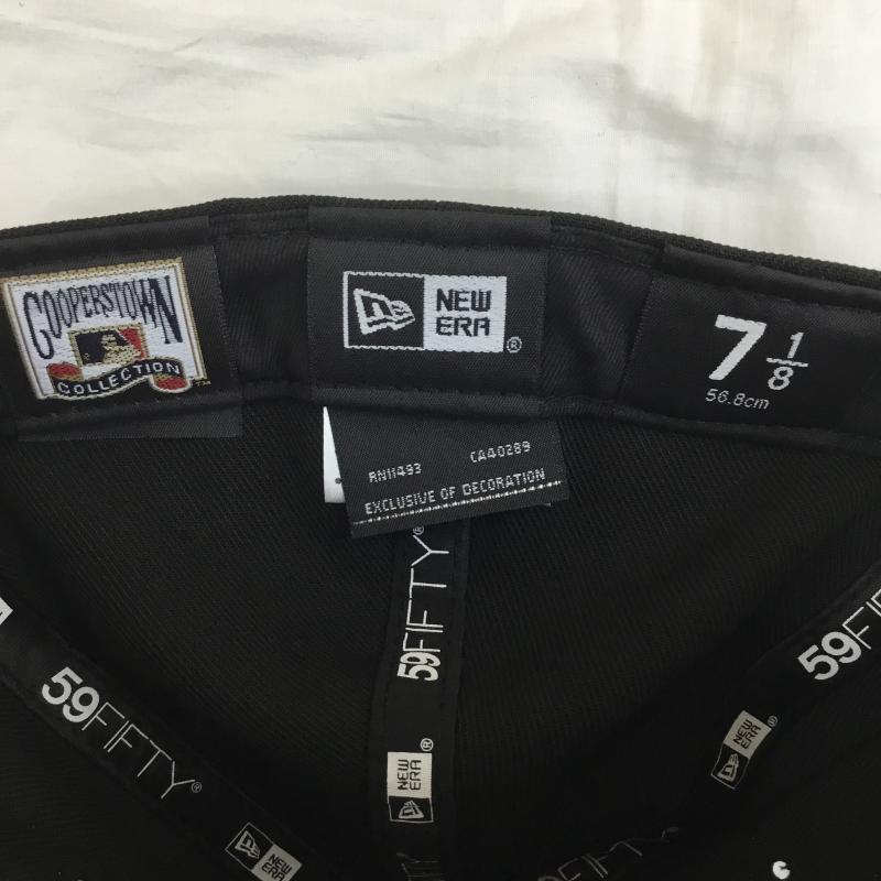 ニューエラ NEW ERA 帽子 キャップ ホワイトソックス ロゴ、文字 黒 / ブラック / X 白 / ホワイト /  メンズ USED 古着 中古 10129690