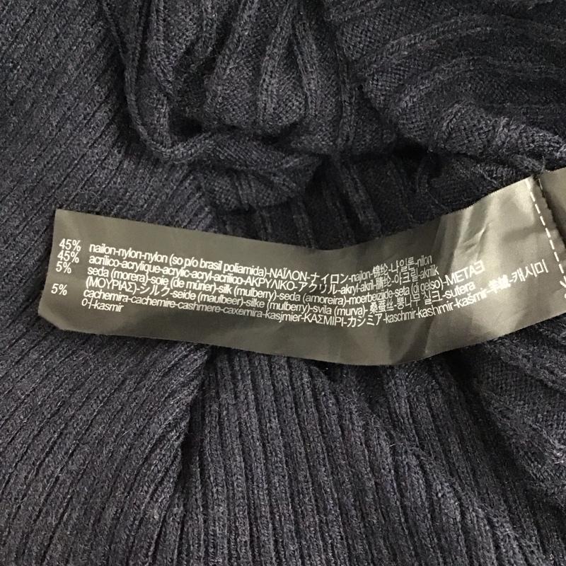 ザラ ZARA カーディガン 長袖 5507 106 407 Vネック ロング丈 M 無地 紺 / ネイビー /  レディース USED 古着 中古 10122489