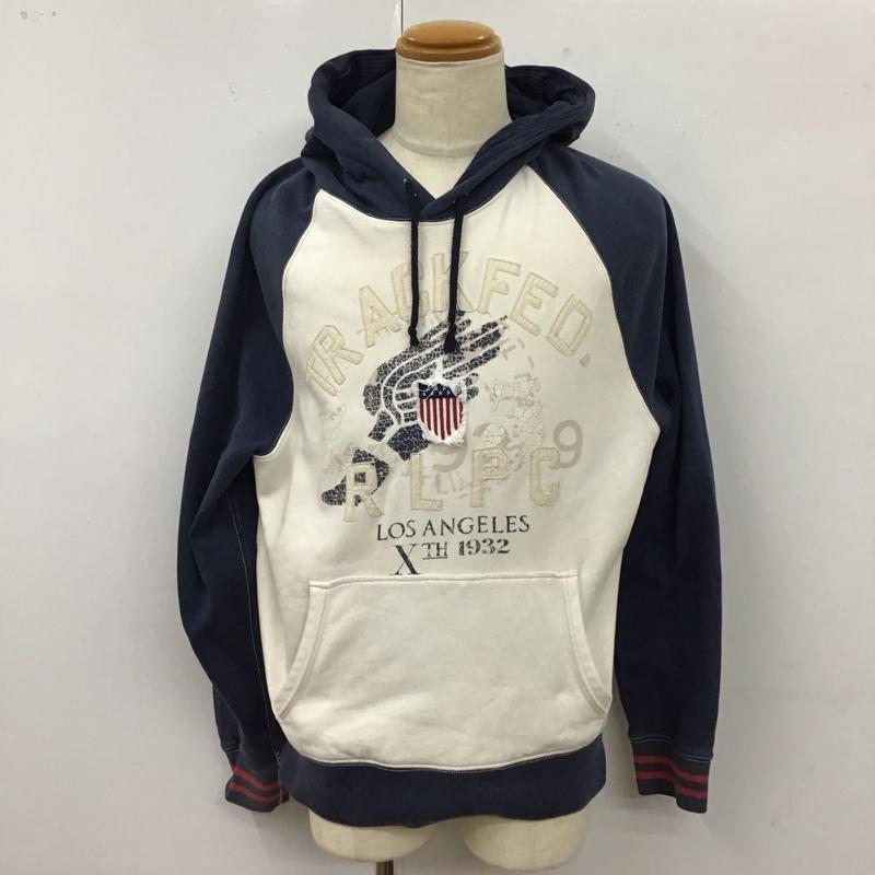 ポロバイラルフローレン Polo by RALPH LAUREN パーカー 長袖 L ロゴ、文字 X  白 / ホワイト / X 紺 / ネイビー /  メンズ USED 古着 中古 10117151