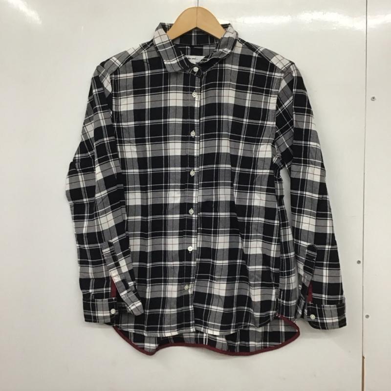 ニコアンド niko and... シャツ、ブラウス 長袖 M チェック 白 / ホワイト / X 黒 / ブラック /  レディース USED 古着 中古 10134201