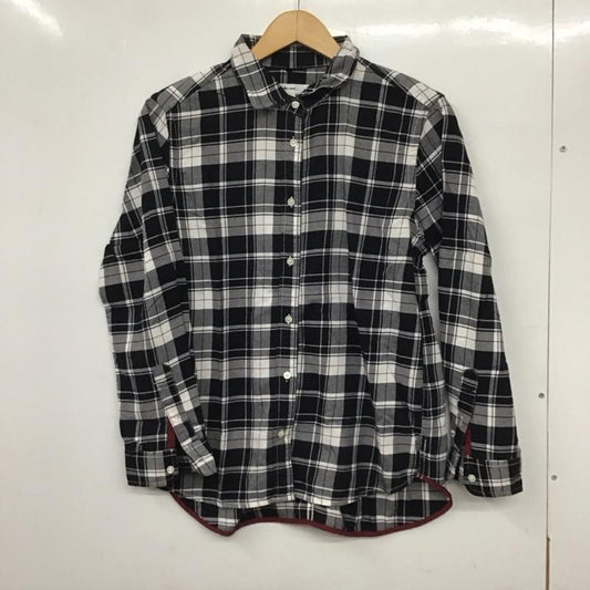 ニコアンド niko and... シャツ、ブラウス 長袖 M チェック 白 / ホワイト / X 黒 / ブラック /  レディース USED 古着 中古 10134201
