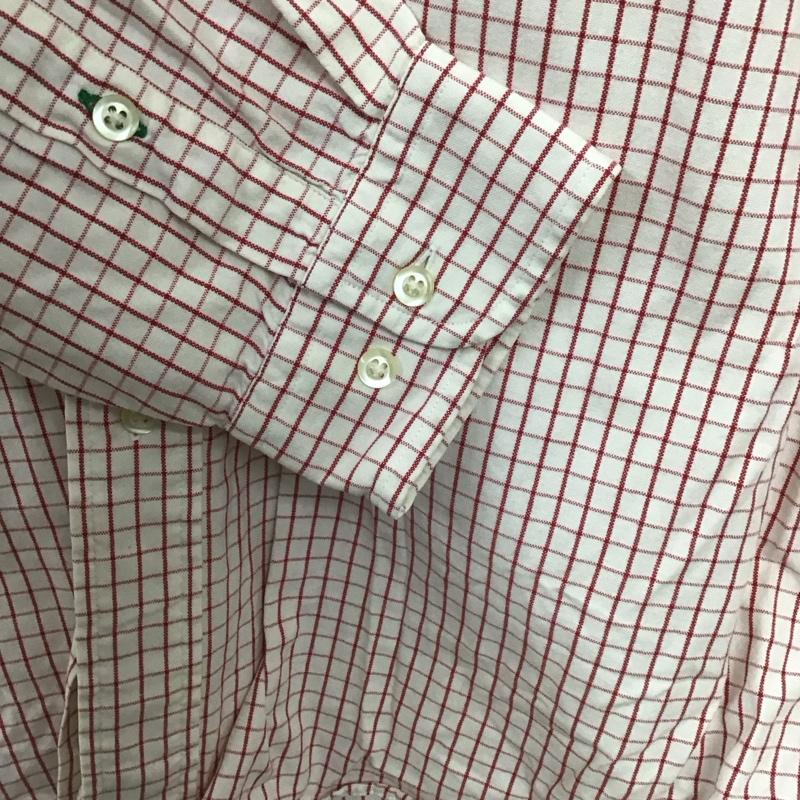 トミーヒルフィガー TOMMY HILFIGER シャツ、ブラウス 長袖 長袖シャツ チェックシャツ カラーシャツ ボタンダウンシャツ M チェック 白 / ホワイト / X 赤 / レッド /  メンズ USED 古着 中古 10148097