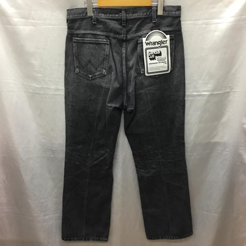 ラングラー Wrangler パンツ デニム、ジーンズ デニムパンツ ストレートパンツ ワイドパンツ カジュアルパンツ XL 無地 黒 / ブラック /  メンズ USED 古着 中古 10122385