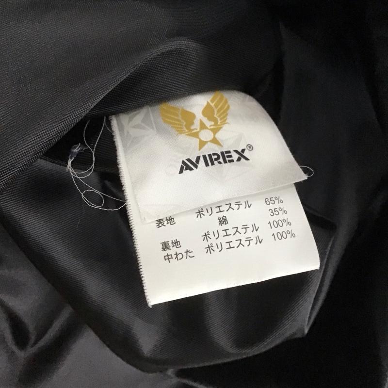 アヴィレックス AVIREX U.S.A. ジャケット、上着 ジャンパー、ブルゾン ジップアップジャケット パーカージャケット アウター L ロゴ、文字 黒 / ブラック /  メンズ USED 古着 中古 10149139
