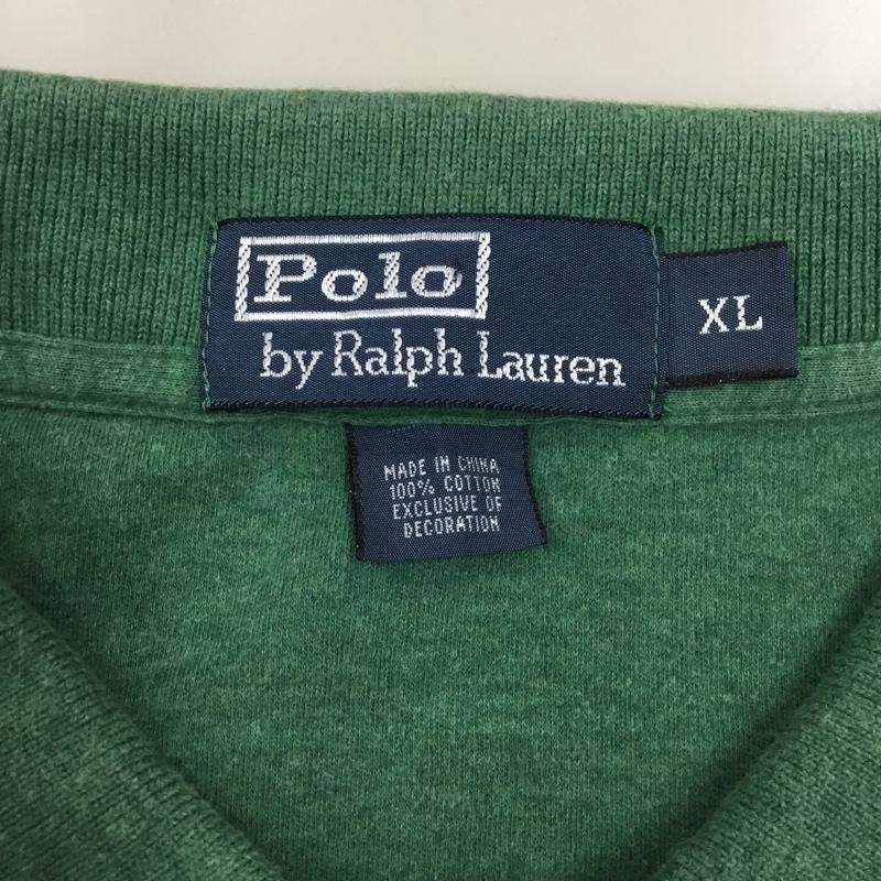 ポロバイラルフローレン Polo by RALPH LAUREN ポロシャツ 半袖 XL 無地 緑 / グリーン /  メンズ USED 古着 中古 10108684