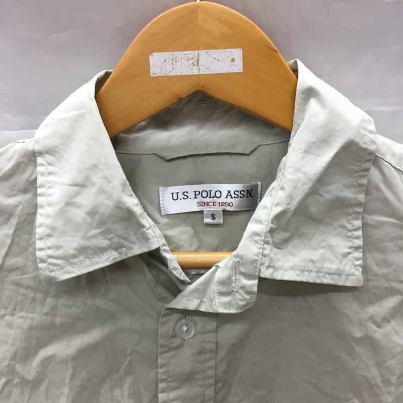 ユーエスポロアッスン U.S.POLO ASSN. シャツ、ブラウス 半袖 PL12703 ビッグシルエット オーバーサイズ S ワンポイント ベージュ / ベージュ /  メンズ USED 古着 中古 10117764