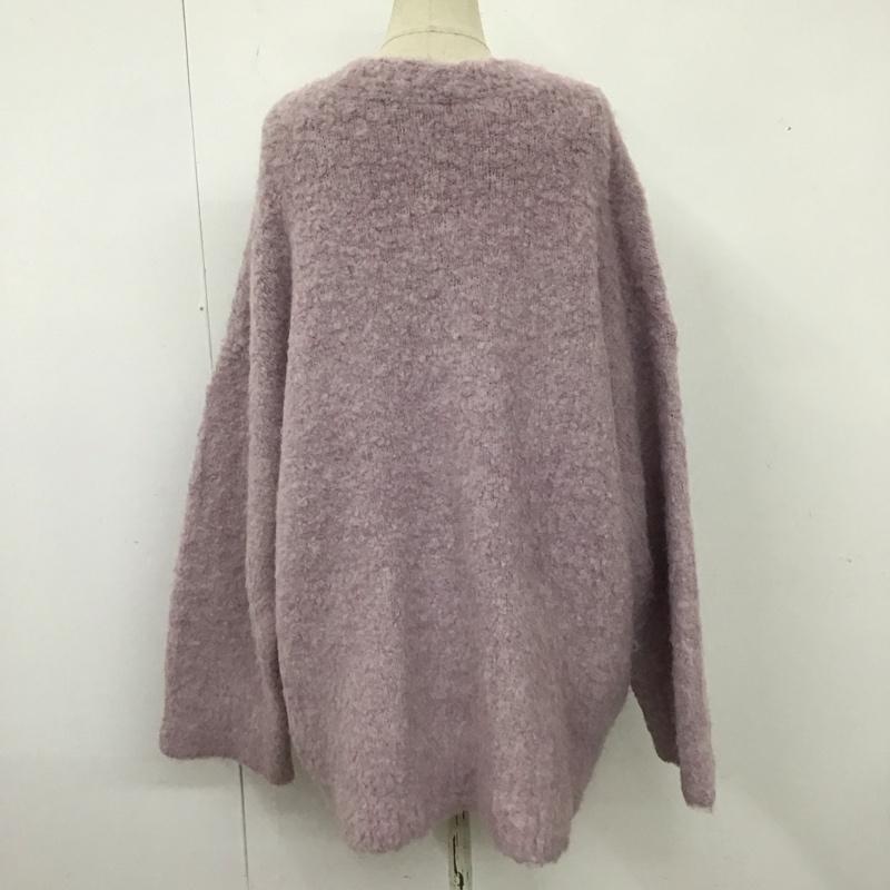 ダブルクローゼット w closet カーディガン 長袖 長袖カーディガン 長袖カットソー ノーカラージャケット 前開カーディガン FREE 無地 紫 / パープル /  レディース USED 古着 中古 10118013