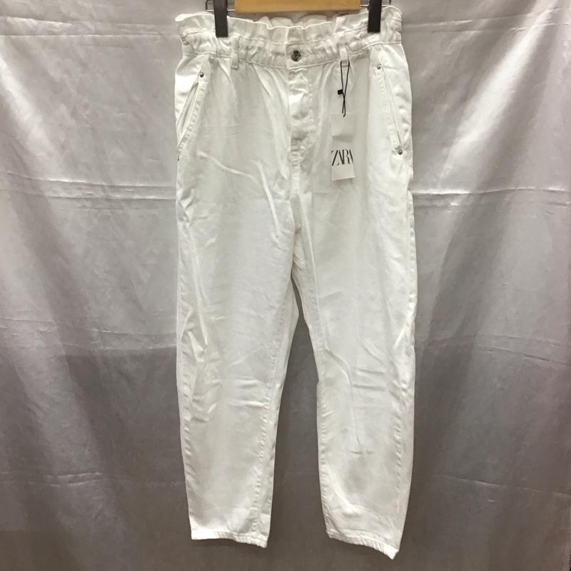 ザラ ZARA パンツ デニム、ジーンズ ホワイトデニム 5862/062/250 HIGH-WAIST BAGGY 40 無地 白 / ホワイト /  レディース USED 古着 中古 10112525