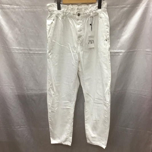 ザラ ZARA パンツ デニム、ジーンズ ホワイトデニム 5862/062/250 HIGH-WAIST BAGGY 40 無地 白 / ホワイト /  レディース USED 古着 中古 10112525