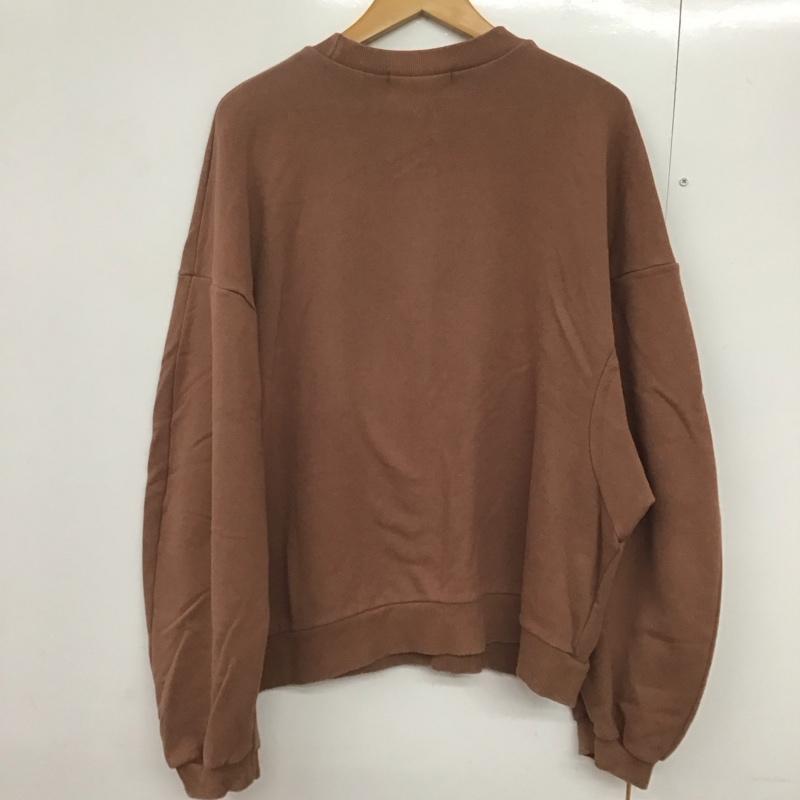 ポピー POPPY トレーナー 長袖 スウェット 刺繍 FREE 花柄 茶 / ブラウン /  レディース USED 古着 中古 10143816