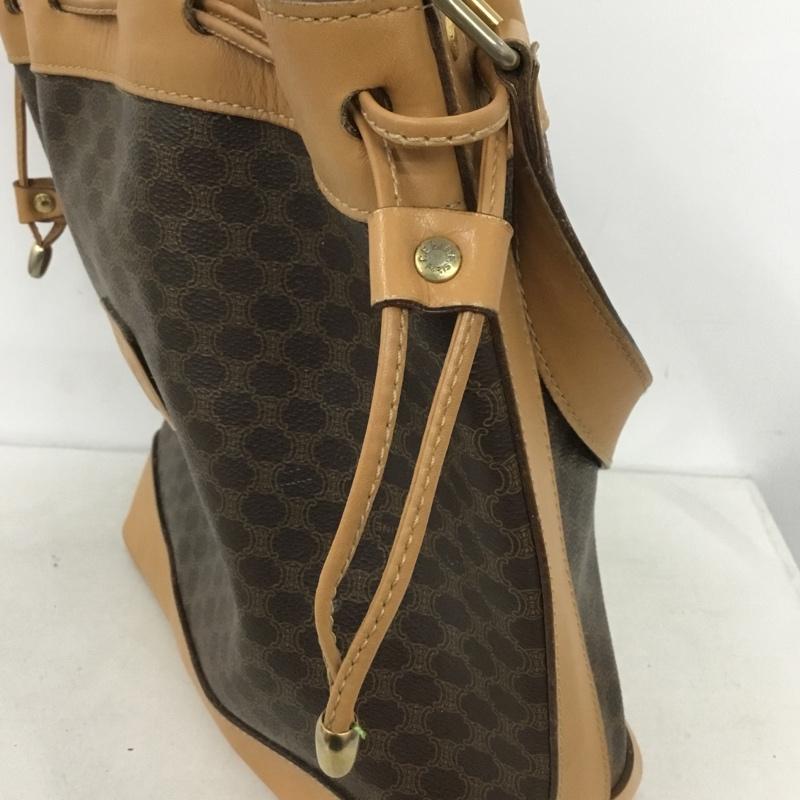 セリーヌ CELINE トートバッグ トートバッグ OLD マカダム 肩掛け 巾着型 総柄 茶 / ブラウン /  レディース USED 古着 中古 10139103