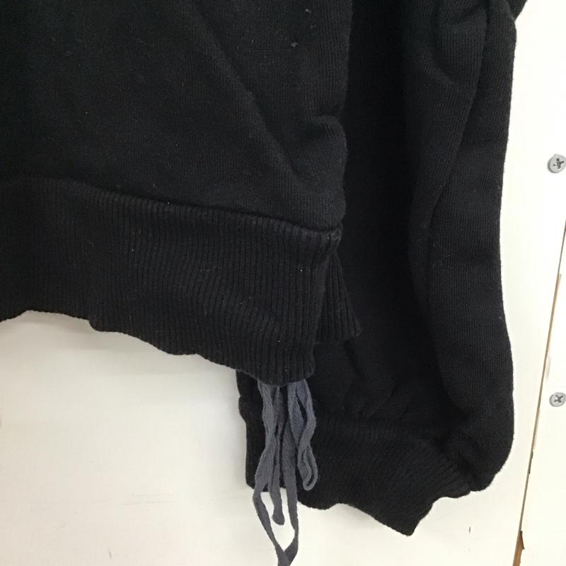 フィラ FILA トレーナー 長袖 29173C42050 E hyphen world gallery スウェット レースアップ FREE ロゴ、文字 黒 / ブラック /  レディース USED 古着 中古 10146924