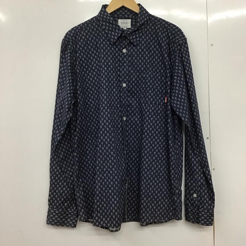 ファクト fuct シャツ、ブラウス 長袖 長袖シャツ 総柄シャツ カラーシャツ XL プリント 紺 / ネイビー /  メンズ USED 古着 中古 10145266
