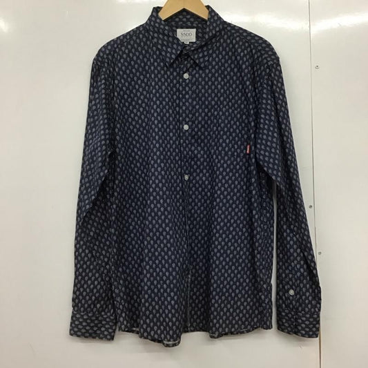 ファクト fuct シャツ、ブラウス 長袖 長袖シャツ 総柄シャツ カラーシャツ XL プリント 紺 / ネイビー /  メンズ USED 古着 中古 10145266